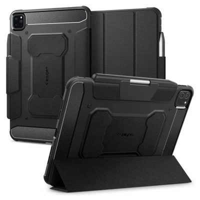 Afbeelding van Spigen Rugged Armor Pro Hoes Geschikt voor Apple iPad 11 (2024) Book Case met Standaard Zwart