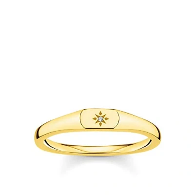 Afbeelding van Thomas Sabo TR2314 414 14 54 Ring Dames 925er Zilver geel verguld ringmaat