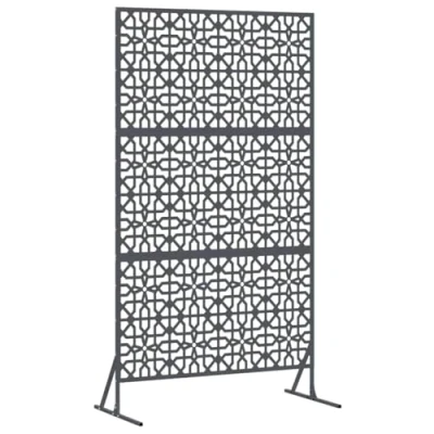 Afbeelding van vidaXL Gepoedercoat Fence Panel Anthraciet staal