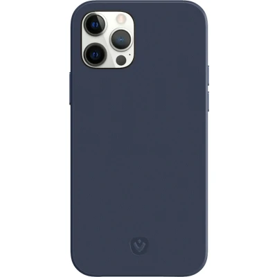 Afbeelding van Apple iPhone 12 Hoesje Echt leder Valenta Hardcase/Backcover Donkerblauw Telefoonhoesje