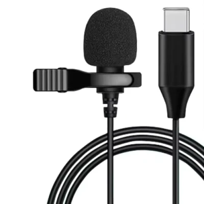 Afbeelding van TronicXL clip on microfoon USB C met kabel Lavalier, condensator voor uw interview, podcast, videoconferentie en meer DJI, smartphone tablet laptop mic