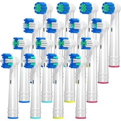 Afbeelding van REDTRON Vervangende borstelkoppen voor, 16Stk Opzetborstel Compatibel met, Werkt met Floss, Sensitive, Precision, Whitening