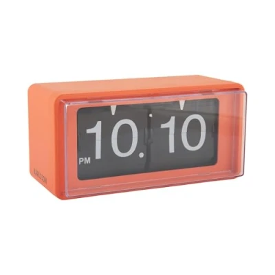 Afbeelding van Karlsson Wandklok Retro Boxed Flip Helderoranje 20x10x10cm Scandinavisch