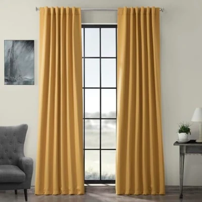 Afbeelding van HPD Half Price Drapes Kamer verduisterende gordijnen 213 cm lang voor slaapkamer en woonkamer (1 paneel), 50 x 84, goudsbloem