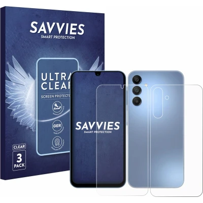 Afbeelding van Savvies Screenprotector voor Samsung Galaxy A15 (Voor+Achter) Folie Beschermfolie transparant (6 Stuks)