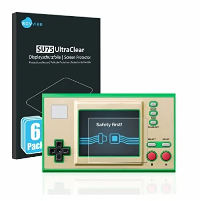 Afbeelding van Savvies (6 Stuks) Schermbeschermer voor Nintendo Game &amp; Watch Super Mario Bros Screen Protector Ultra Transparant