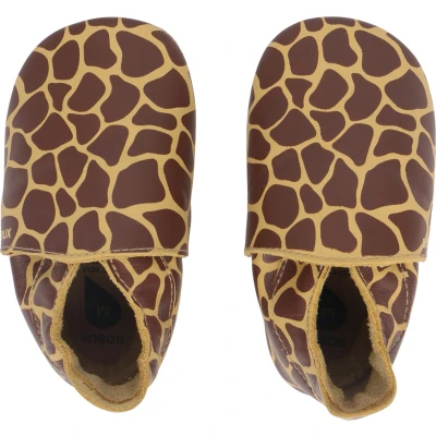 Afbeelding van Bobux Soft Soles Fall Leaf Giraffe Print Babyslofjes EU 18