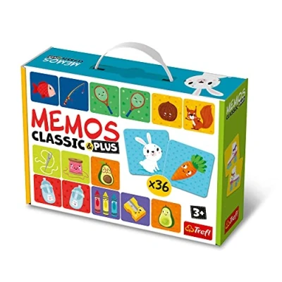 Afbeelding van Trefl Memos Classic &amp; Plus, Logic Educatief Memoryspel Voor Peuters, Paren Plaatjes Zoeken, Verschillende Manieren Om Te Spelen, Klassiek Kinderen Vanaf 3 Jaar