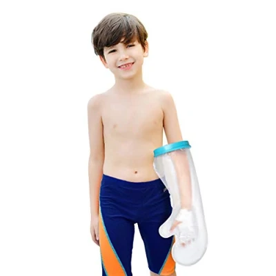 Afbeelding van Fasola Gipsbescherming, waterdicht, arm kind, douchebescherming voor kinderen, tegen armen, handen, polsen, ellebogen, vingers, wonden, herbruikbaar, gips, waterbescherming, arm, 40 cm