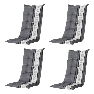 Afbeelding van Madison Kussen lage rug garden grey 105x50 Grijs 4 Stuks