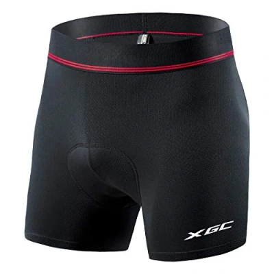 Afbeelding van Fietsonderbroek voor heren, met elastische ademende 4D gel zitkussens een hoge dichtheid (zwart, XXL)