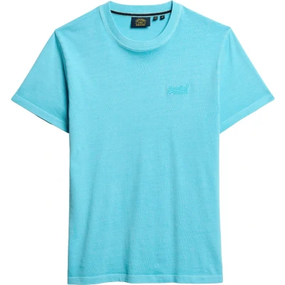 Afbeelding van Superdry Mannen Essential Neon T shirt met Geborduurd Logo Blauw Grootte: Xxl