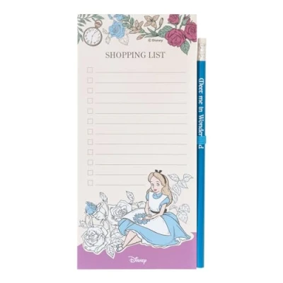 Afbeelding van Grupo Erik Magnetische notitieblok Alice In Wonderland Potlood met gom inbegrepen Notitieboekjes voor koelkast, 10x21 cm
