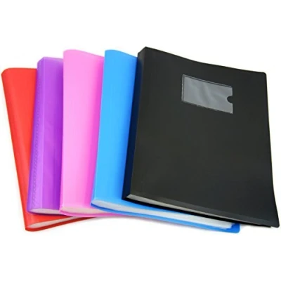 Afbeelding van Arpan Flexi Display Random Colour A4 portfolio boekmap met 104 vakken voor school, presentaties, archivering, financieel document, sollicitatiegesprekken en CVS, 1 x enkele map