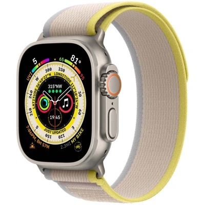 Afbeelding van Apple Watch Strap 49mm Yellow/Beige Trail Loop S/M