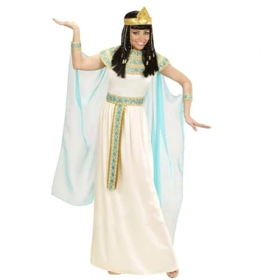 Afbeelding van Widmann Egypte Kostuum Cleopatra Van De Nijl Blauw, Wit / Beige XL Carnavalskleding Verkleedkleding