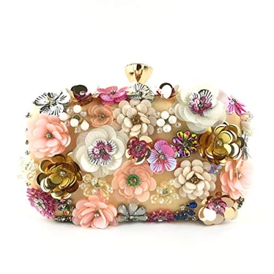 Afbeelding van Jywmsc dames clutches bloem avondtas handtas bruiloft clutch party tas