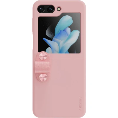 Afbeelding van Samsung Galaxy Z Flip 5 Hoesje Siliconen en TPU (zacht) Nillkin Backcover/Softcase Roze Telefoonhoesje