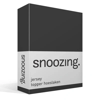 Afbeelding van Snoozing Jersey Topper Hoeslaken 100% gebreide katoen 160x210/220 cm Antraciet