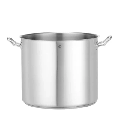 Afbeelding van HENDI Kookpan, hoog, zonder deksel, groentepan, geschikt voor gasfornuizen, inductiekookplaten, elektrische kookplaten, keramische vaatwasmachinebestendig, 21L, ø320x(H)270mm, RVS