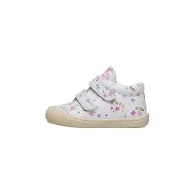 Afbeelding van Naturino Leren loopschoenen met bloemenprint, wit, 22 EU