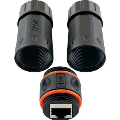 Afbeelding van Schwaiger RJ45 koppeling Netwerk Adapter CAT 6A [1x bus 8p8c 1x 8p8c] Zwart