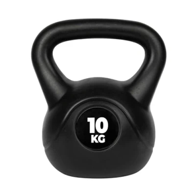 Afbeelding van VirtuFit PVC Kettlebell Gewichten 10 kg Zwart Kettle Bell Kettlebells