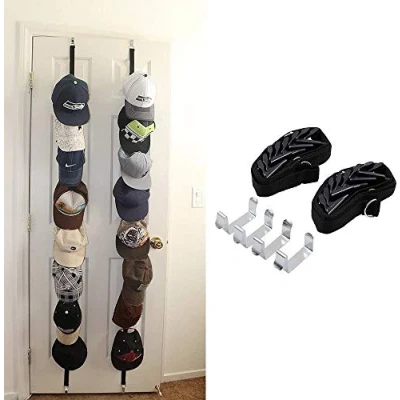 Afbeelding van Wommty CapRack kaphouder/balcap hoedenrek opberg/baseball cap houder/handtas rack organizer met 16 (2 x 8) haken