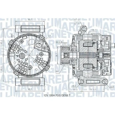 Afbeelding van Magneti Marelli Alternator/Dynamo 063731557610