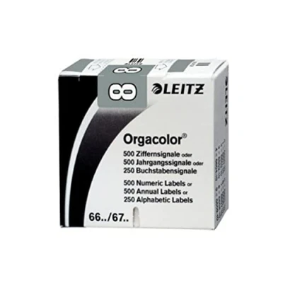 Afbeelding van LEITZ Orgacolor 66081000 Number Sign kaarten &quot;20,3 cm, 500 stuks, grijs
