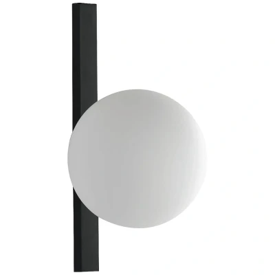 Afbeelding van ECO Light Wandleuchte 9110 AP1 NERO Wandlamp E14 Wit, Zwart