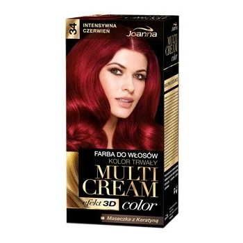 Afbeelding van Joanna Multi Cream Color Hair Dye 34 Intense Red