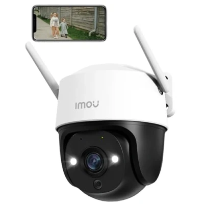 Afbeelding van Imou 2K bewakingscamera voor buiten, met AI persoons /voertuigherkenning, 360 PTZ WLAN camera full colour nachtzicht, automatische tracking, 2 weg audio, sirene, IP66, werkt Alexa