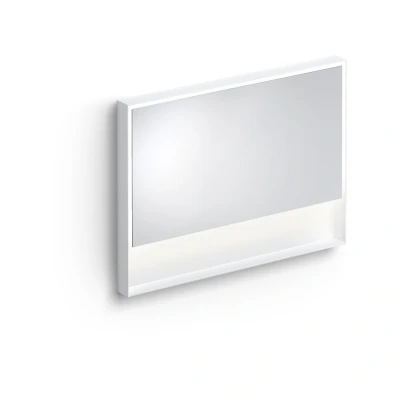 Afbeelding van Clou Look At Me Spiegel 2700K LED Verlichting IP44 Omlijsting In Mat Wit 110x8x80cm
