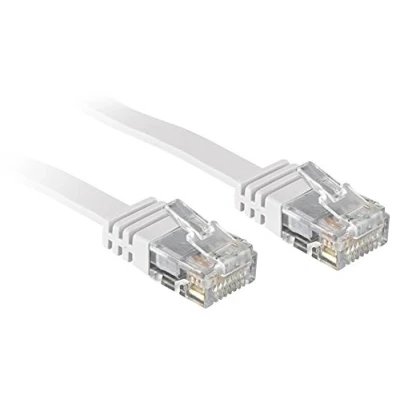 Afbeelding van LINDY 47501, Cat.6, ribbon Patchkabel, niet afgeschermd, wit, 1 m