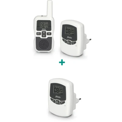 Afbeelding van Alecto DBX 80 + extra 80BU Babyfoon met groot bereik 2 Baby units Wit/Antraciet