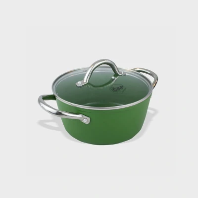 Afbeelding van By C&amp;P Go Green Kookpan 20 cm met glazen deksel