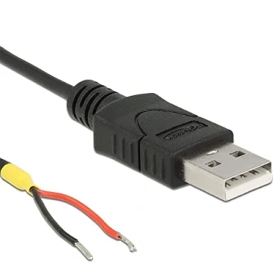 Afbeelding van Delock Kabel USB 2.0 Type A Male &gt; 2 x Open Kabeleinden Vermogen 1,5 m