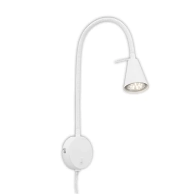 Afbeelding van Briloner Lights LED bedlamp, flexarm, inclusief aan/uit schakelaar, 4,7 watt, 400 lumen, 3.000 Kelvin, metaal, wit