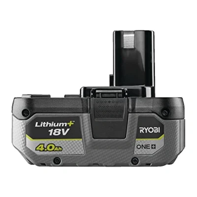 Afbeelding van RYOBI 18 V ONE+ 4,0 Ah lithium + accu RB1840XG (compatibel met alle apparaten, batterij laadniveau indicator, IntelliCell™ accutechnologie individuele celbewaking,
