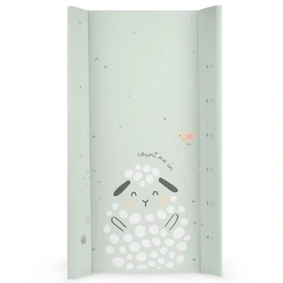 Afbeelding van KikkaBoo SLEEPY SHEEP verschoningskussen voor kinderen, zacht aankleedkussen van pvc, 80 x 50 cm, waterdicht en draagbaar, groen