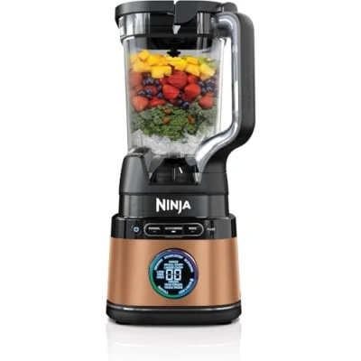 Afbeelding van Ninja 2 in 1 Detect Power Blender Pro &amp; Single Serve, 1200W met 2L Kan (1900 ml Max Vloeistofcapaciteit) Beker, Blend Smoothies, Hak Groenten Mix IJsdrankjes, Zwart/Koper, TB301EUCP