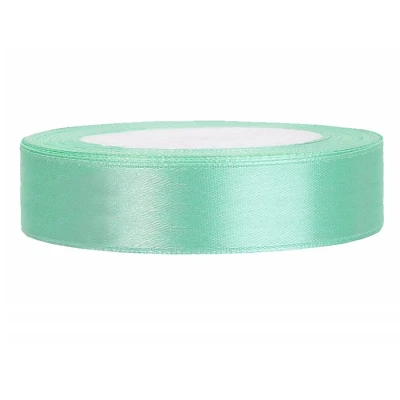 Afbeelding van Partydeco Satijn lint mint 12mm/rol 25m