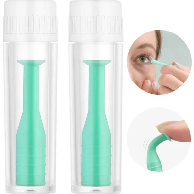 Afbeelding van lenzen Zuignap 4x stuks Lens ploffertje Contactlenshouder Lenzenvloeistof Pincet Harde Lenzendoosje Lichtblauw