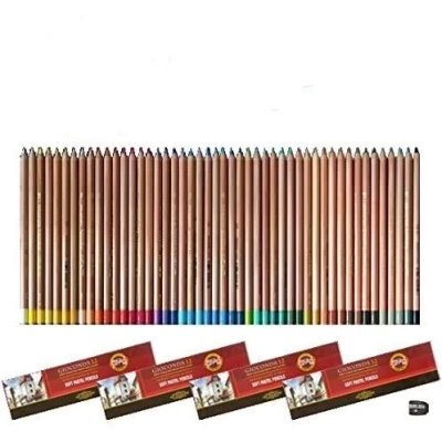 Afbeelding van Koh I Noor Gioconda 48 pastel potloden met zachte vulling, incl. puntenslijper