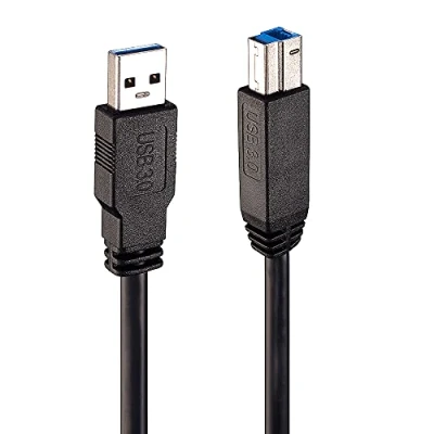 Afbeelding van Lindy 43098 10m USB A B Mannelijk Zwart kabel