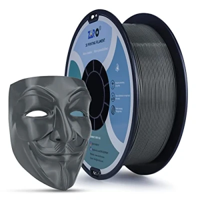 Afbeelding van ZIRO PLA 1.75MM Filament 3D Printer PRO Basic Color Series 1KG(2.2lbs), Afmeting Nauwkeurigheid +/ 0.03mm, Donkergrijs