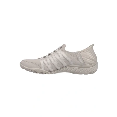 Afbeelding van Skechers Slip ins: Breathe Easy Roll With Me 100593 TPE, Vrouwen, Beige, Sneakers, maat: 37