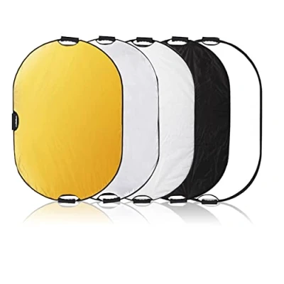 Afbeelding van Selens 5 in 1 80x120cm Ovale Reflector Draagbaar Opvouwbaar voor Fotografie, Fotostudioverlichting en Buitenverlichting