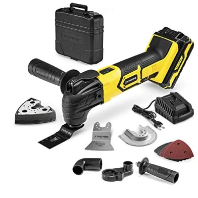 Afbeelding van TROTEC accu multitool PMTS 10 20V Krachtige 20 V Lithium ion Opzetstukken in 12 verschillende werkposities te bevestigen
